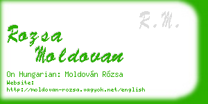 rozsa moldovan business card